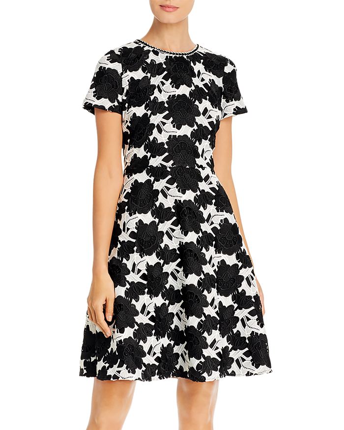 Karl Lagerfeld Paris Floral Fit And Flare Dress Bloomingdale S