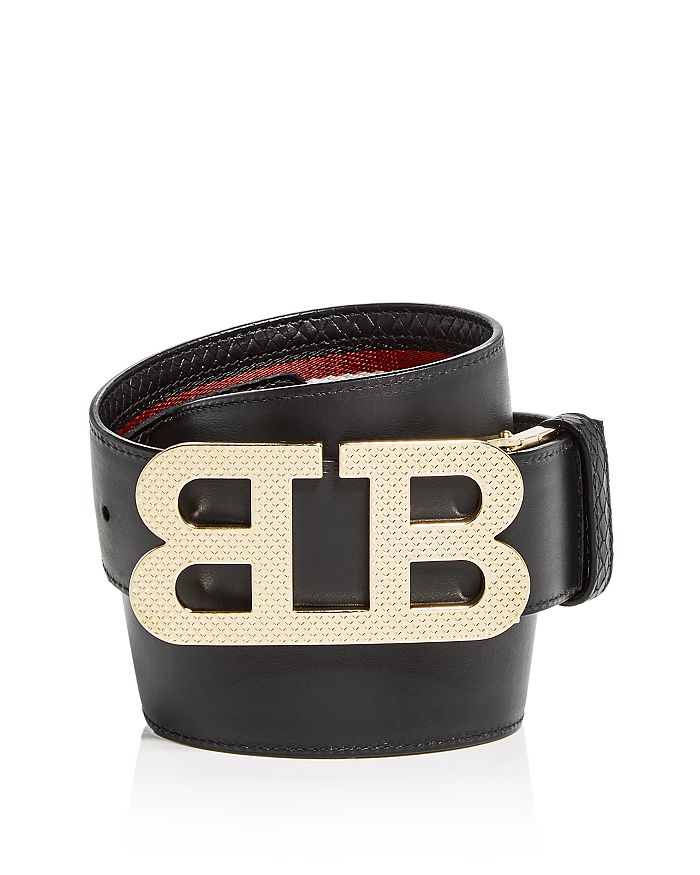 Bally Men's Mirror B Reversible Leather Belt In White/red | ModeSens