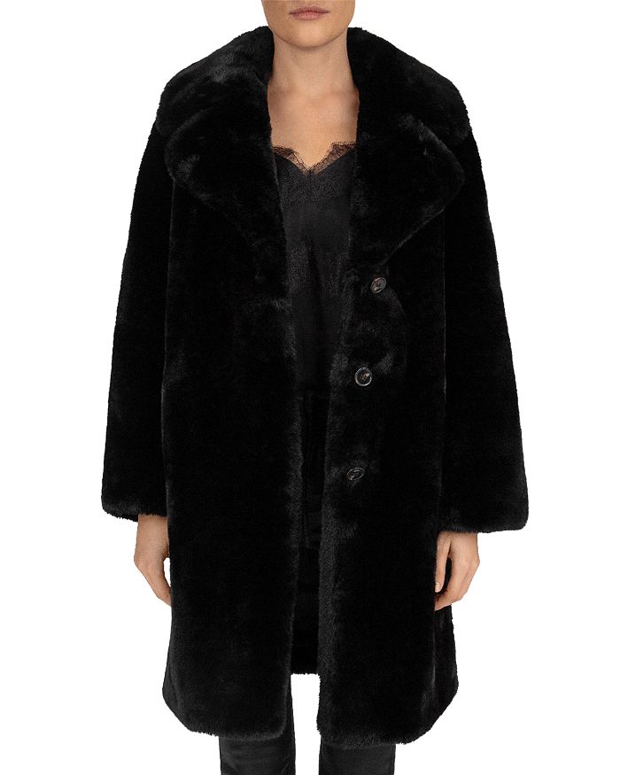 The Kooples Zip-Pocket Faux-Fur Coat | Bloomingdale's