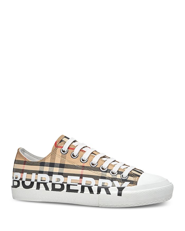 Burberry Women's Vintage Check Logo Low-Top Sneakers