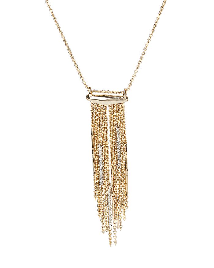 ALEXIS BITTAR SPIKED FRINGE PENDANT LONG NECKLACE, 32,AB94N027