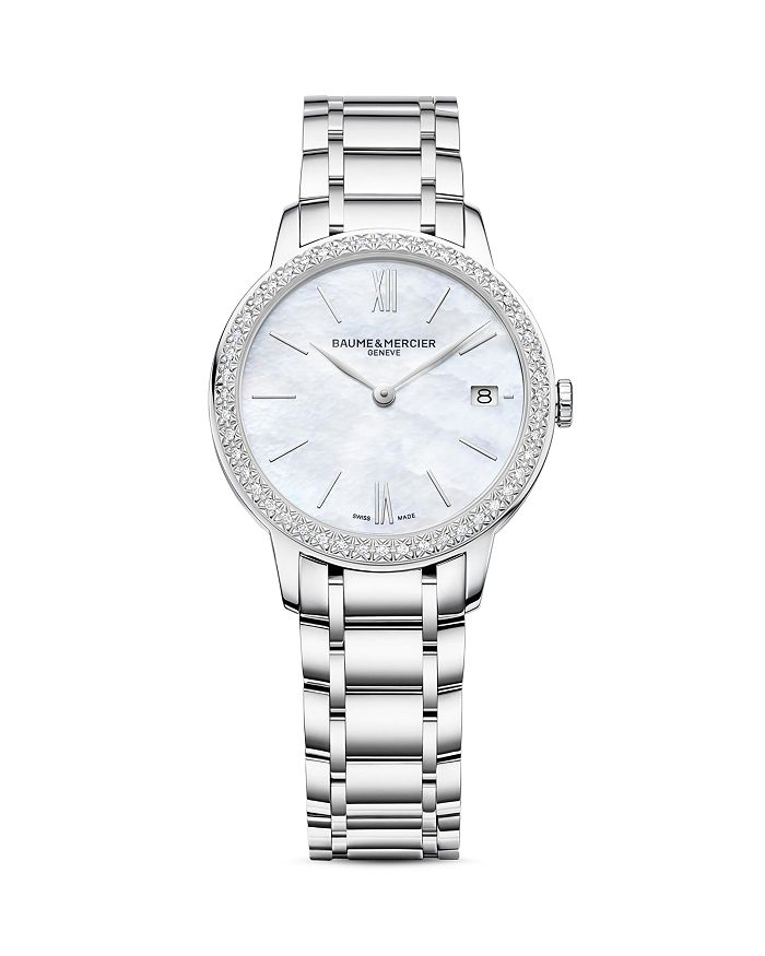 Shop Baume & Mercier Classima Watch, 31mm In White/silver