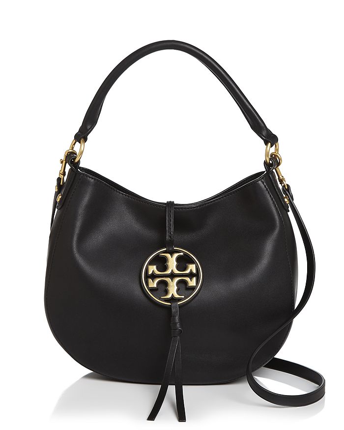 Tory Burch Miller Mini Hobo Leather Bag In Black | ModeSens