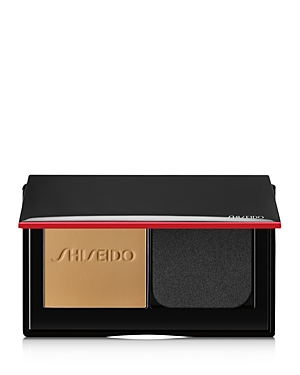 Shiseido Synchro Skin Self-refreshing Custom Finish Powder Foundation In 340 Oak (medium With Golden Olive Undertones Skin)