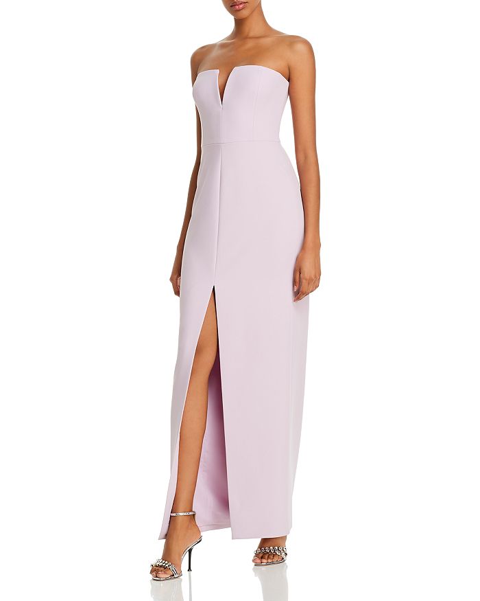 Bcbgmaxazria Strapless Crepe Gown - 100% Exclusive In Lavender Frost