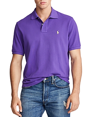 Polo Ralph Lauren Custom Slim Fit Mesh Polo Shirt In Cabana Purple