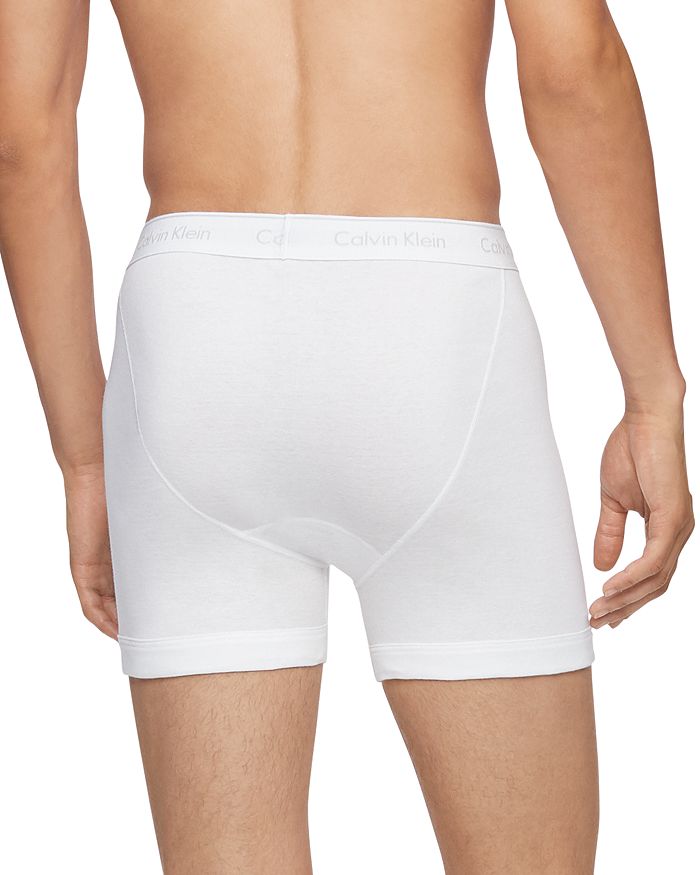 Shop Calvin Klein Cotton Boxer Briefs, Pack Of 3 In White