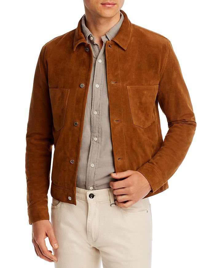 PS Paul Smith Suede Regular Fit Rider Jacket | Bloomingdale's