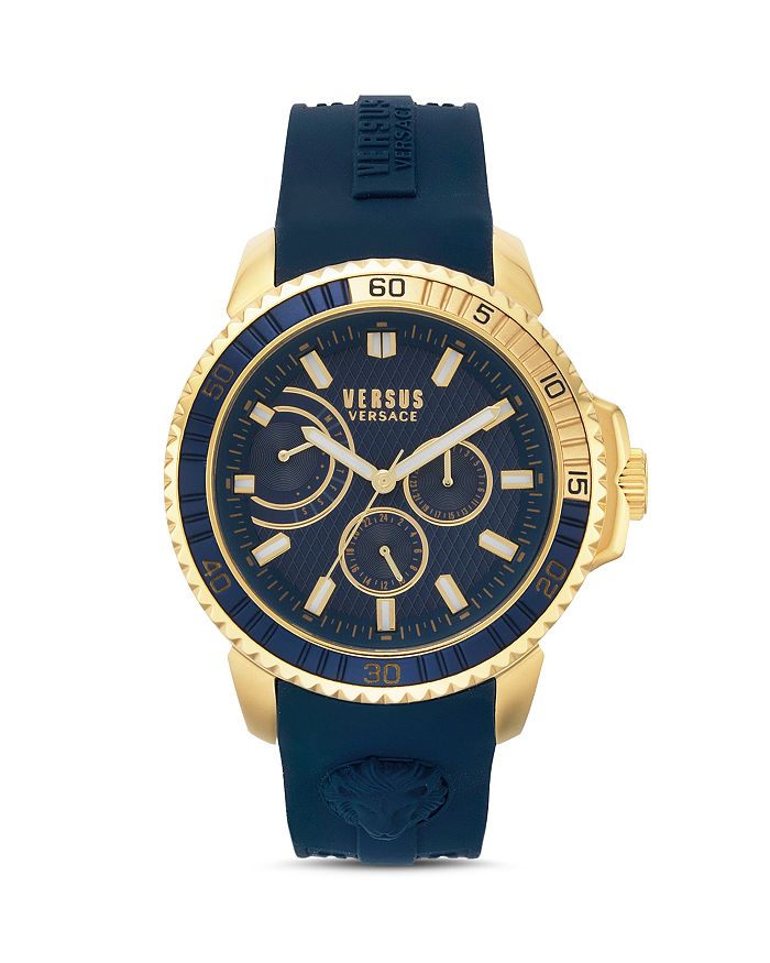 Versus Versace Versus Aberdeen Silicone Strap Watch 45mm