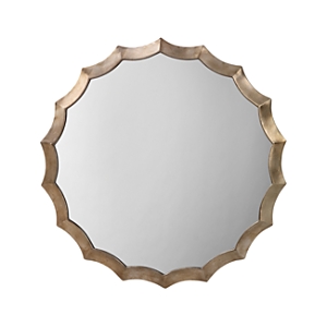 Bloomingdale's Round Scalloped Mirror In Brown