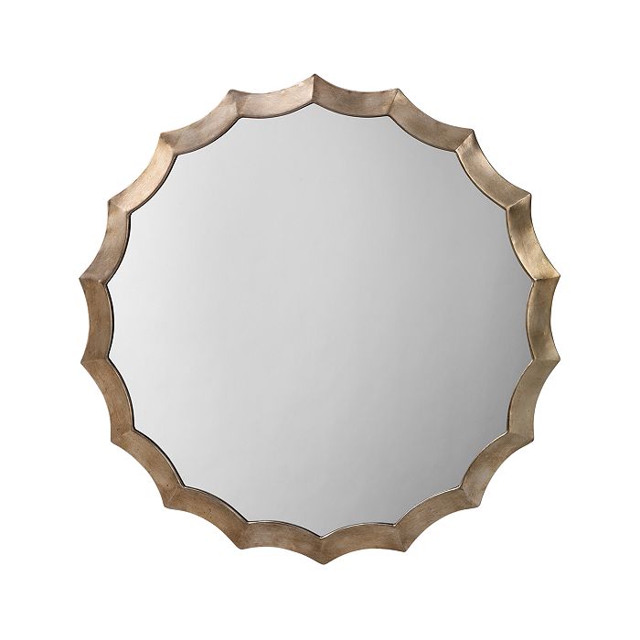 Bloomingdale's Round Scalloped Mirror In Silver