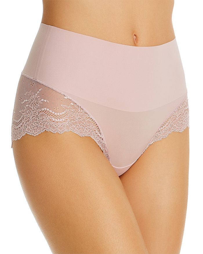 Spanx Undie-tectable Lace Hi-hipster Panty In Luxe Lilac Crossdye