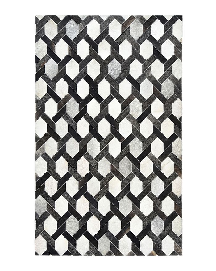 Timeless Rug Designs Lane Cowhide S3078 Area Rug, 9' X 12' In Charcoal
