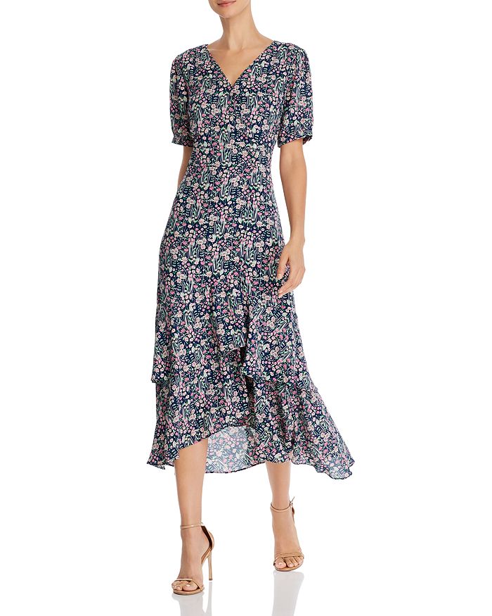 nanette Nanette Lepore Floral Midi Wrap Dress | Bloomingdale's