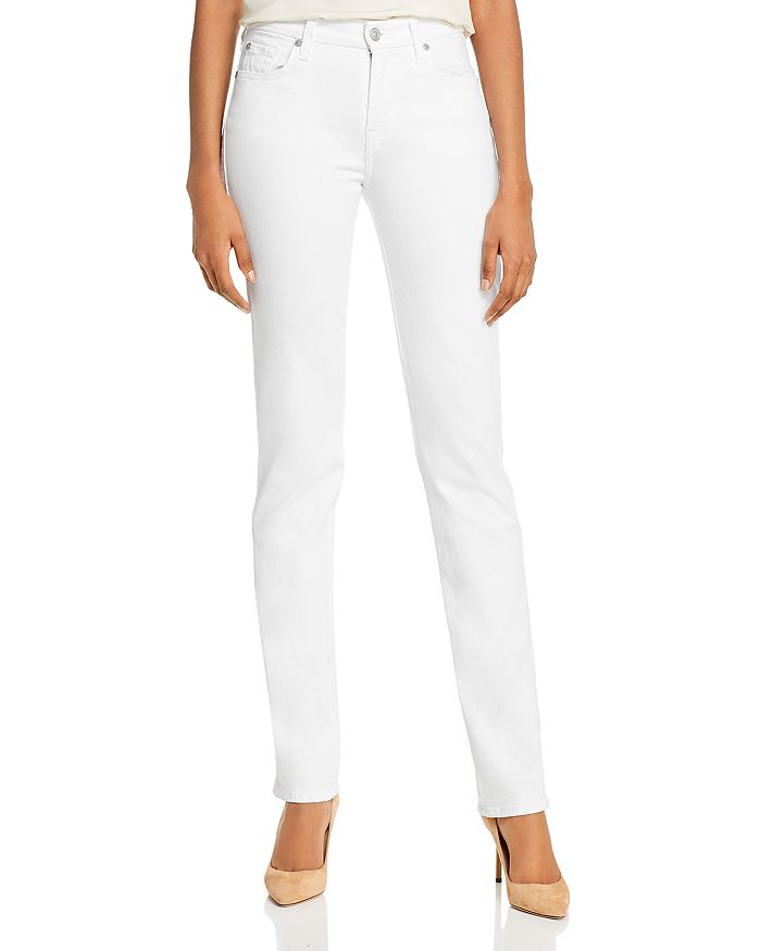 7 For All Mankind Kimmie Straight-Leg Jeans in Slim Illusion Luxe White ...