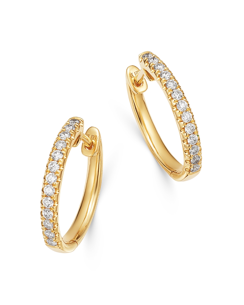 Bloomingdale's Fine Collection Diamond Hoop Earrings in 14K Yellow Gold, 0.40 tcw