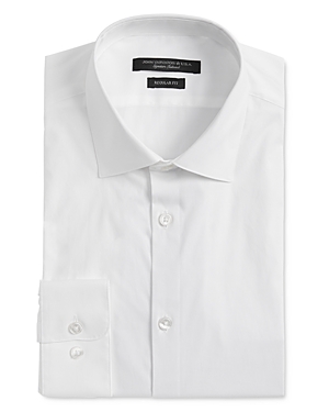 John Varvatos Star Usa Spencer Contrast-Placket Regular Fit Dress Shirt