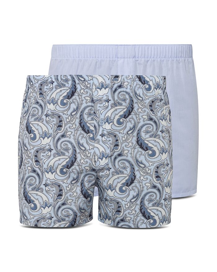 HANRO FANCY WOVEN BOXERS, PACK OF 2,74014