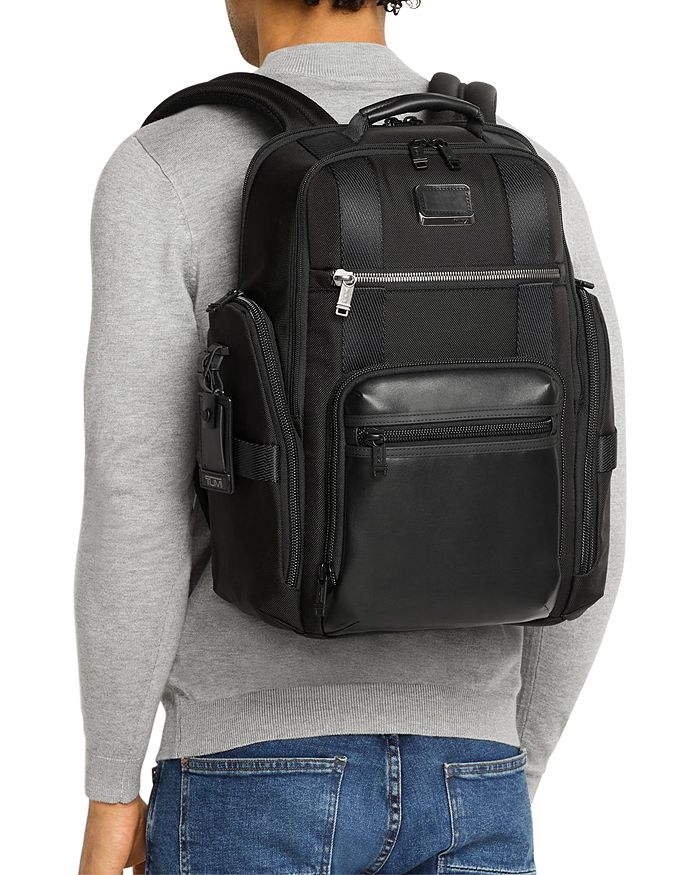 Tumi Alpha Bravo Sheppard Deluxe Backpack In Grey/bright Red | ModeSens