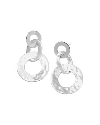 IPPOLITA - Sterling Silver Classico Hammered Open Disc Drop Earrings