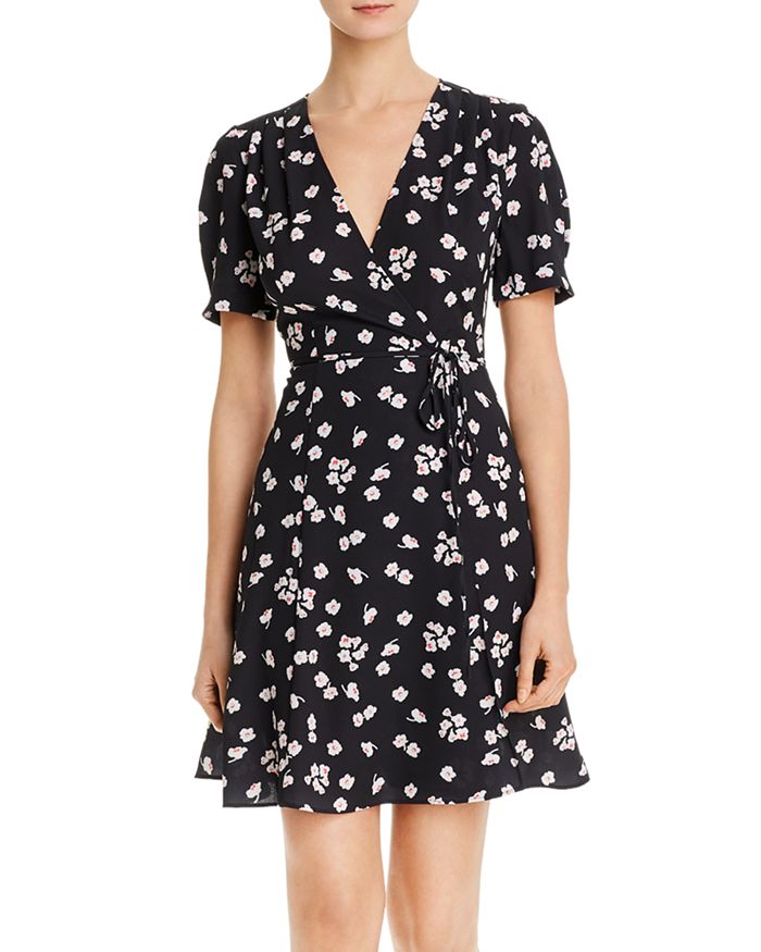 FRENCH CONNECTION Attela Floral Mini Crossover Dress | Bloomingdale's