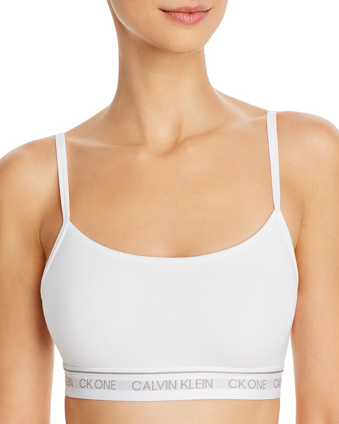 Calvin Klein Bralette Womens CK cotton sports bra no padding crop