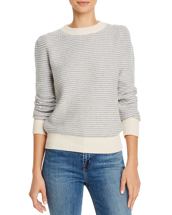 Rebecca Taylor Ribbed Zig Zag Knit Pullover Sweater Bloomingdale s