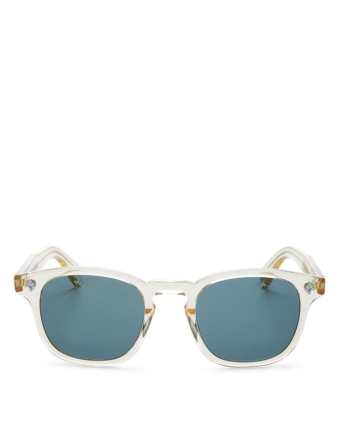 Shop Garrett Leight Ace Square Sunglasses, 47mm In Pure Glass/blue