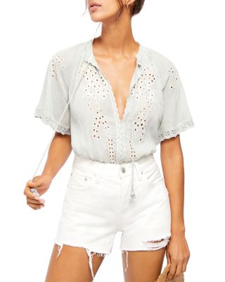 free people lauren embroidered cotton band jacket