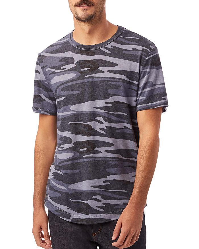 Alternative Eco Camo Shirttail Tee In Blue Camouflage