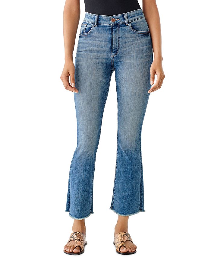 DL DL1961 BRIDGET HIGH-RISE CROPPED BOOTCUT JEANS IN HANOVER,12545