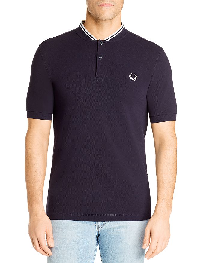 Fred Perry Short-Sleeve Striped-Collar Henley | Bloomingdale's