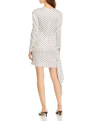Keepsake Foolish Draped Polka-Dot Mini Dress | Bloomingdale's