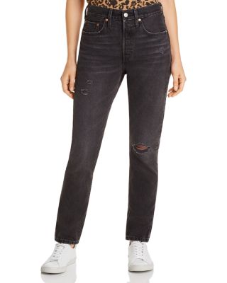 levi's 501 skinny ripped jeans