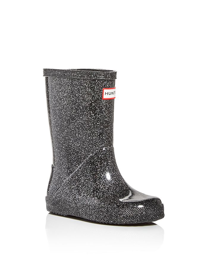 Shop Hunter Unisex First Classic Starcloud Glitter Rain Boots - Walker, Toddler In Black Multi