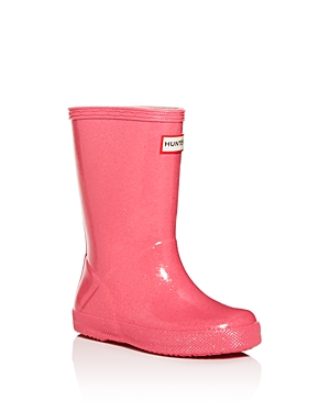 Hunter Unisex First Classic Starcloud Glitter Rain Boots - Walker, Toddler In Arcade Pink