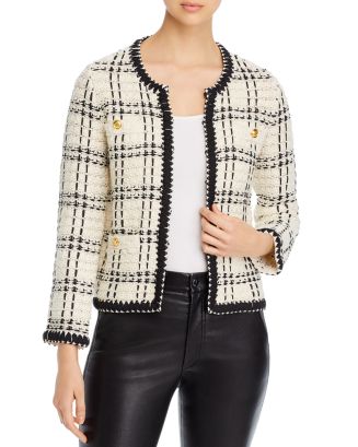 Tory Burch Kendra Tweed Linen Cardigan | Bloomingdale's