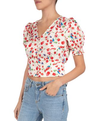 The Kooples Country Flowers Crop Top | Bloomingdale's