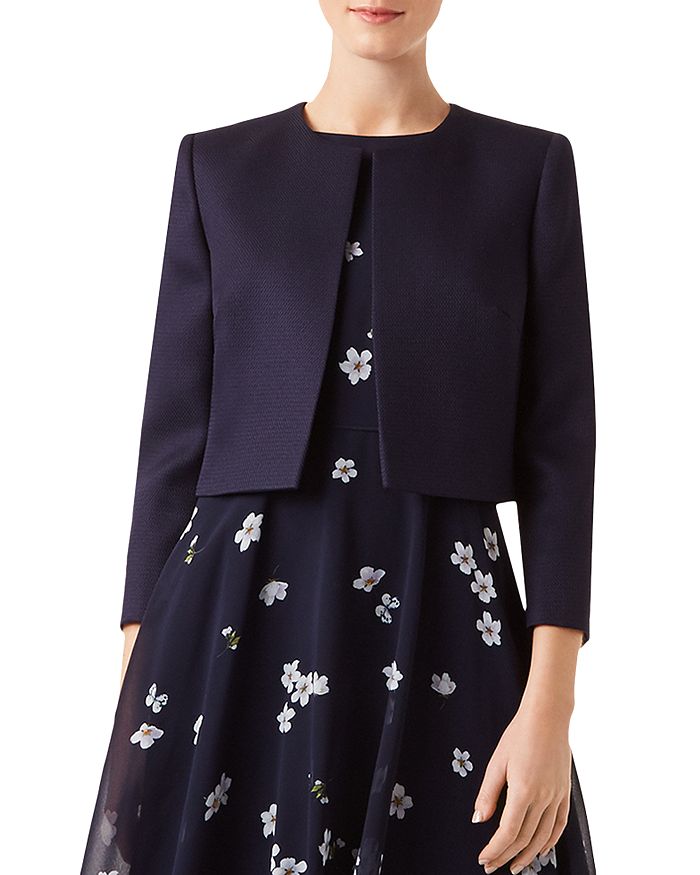 Hobbs London Elize Cropped Jacket In Midnight