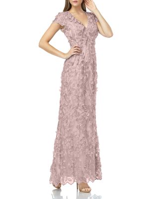 carmen marc valvo 3d floral mermaid gown