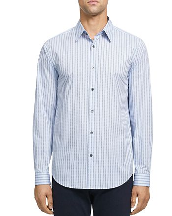Theory Irving Dash Stretch Cotton Slim Fit Shirt | Bloomingdale's