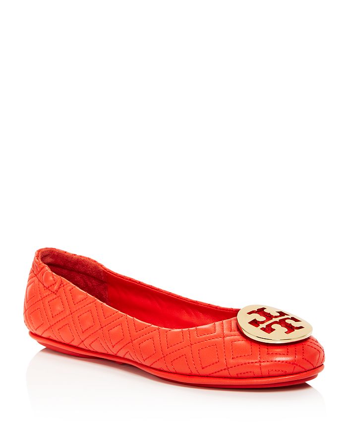 TORY BURCH WOMEN'S MINNIE QUILTED LEATHER TRAVEL BALLET FLATS,50736
