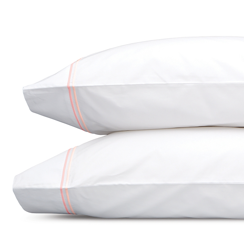Matouk Essex 350 Thread Count Set Of 2 Pillowcases In Pink