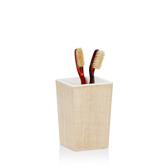 Pigeon & Poodle Maranello Toothbrush Holder In Beige/white
