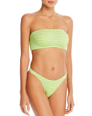 striped strapless bikini