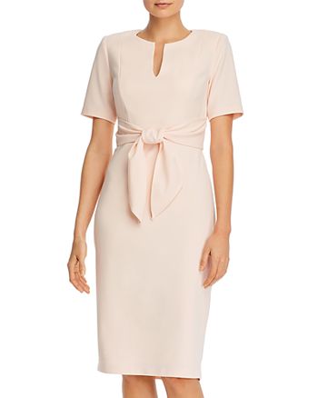 Adrianna Papell Tie-Front Sheath Dress | Bloomingdale's