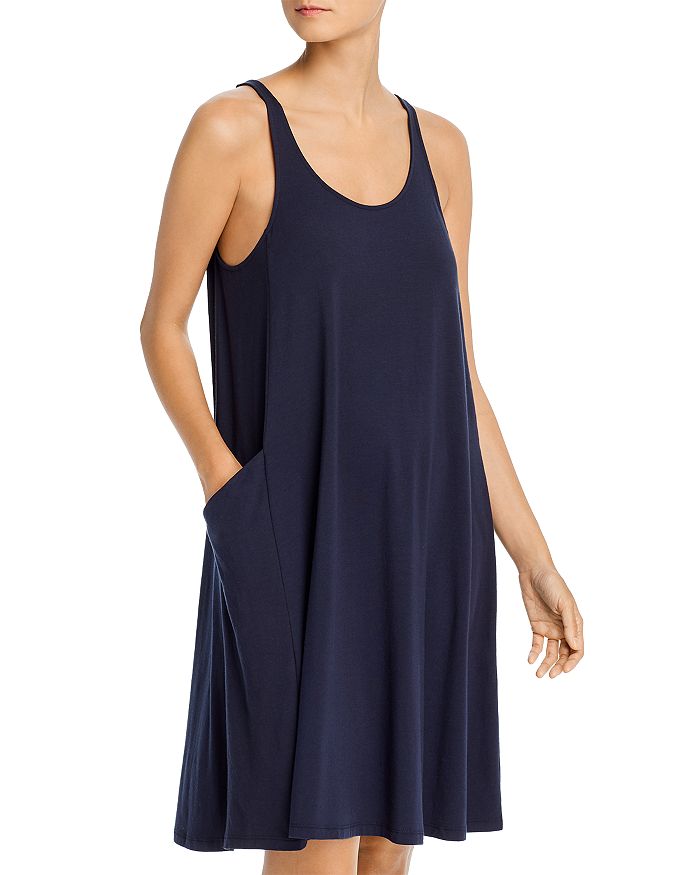 Natural Skin Supercomfy Tank Chemise Nightgown In Ocean Drive