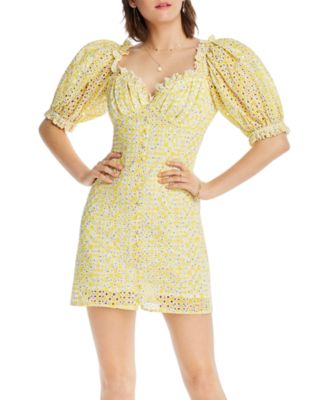 yellow eyelet dress