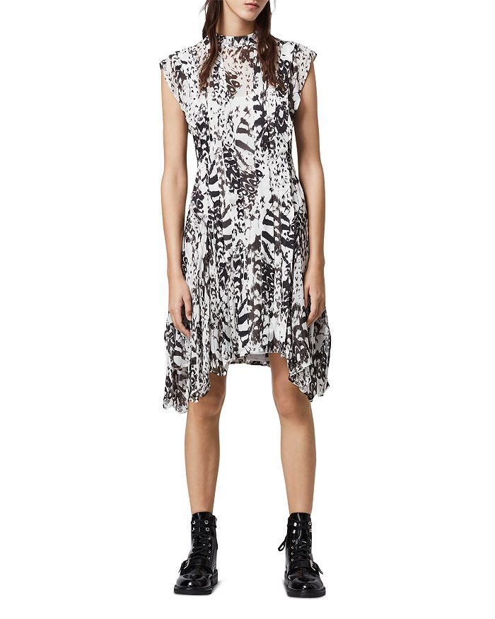 ALLSAINTS FLEUR WING PLEATED DRESS