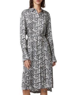 allsaints anya shirt dress
